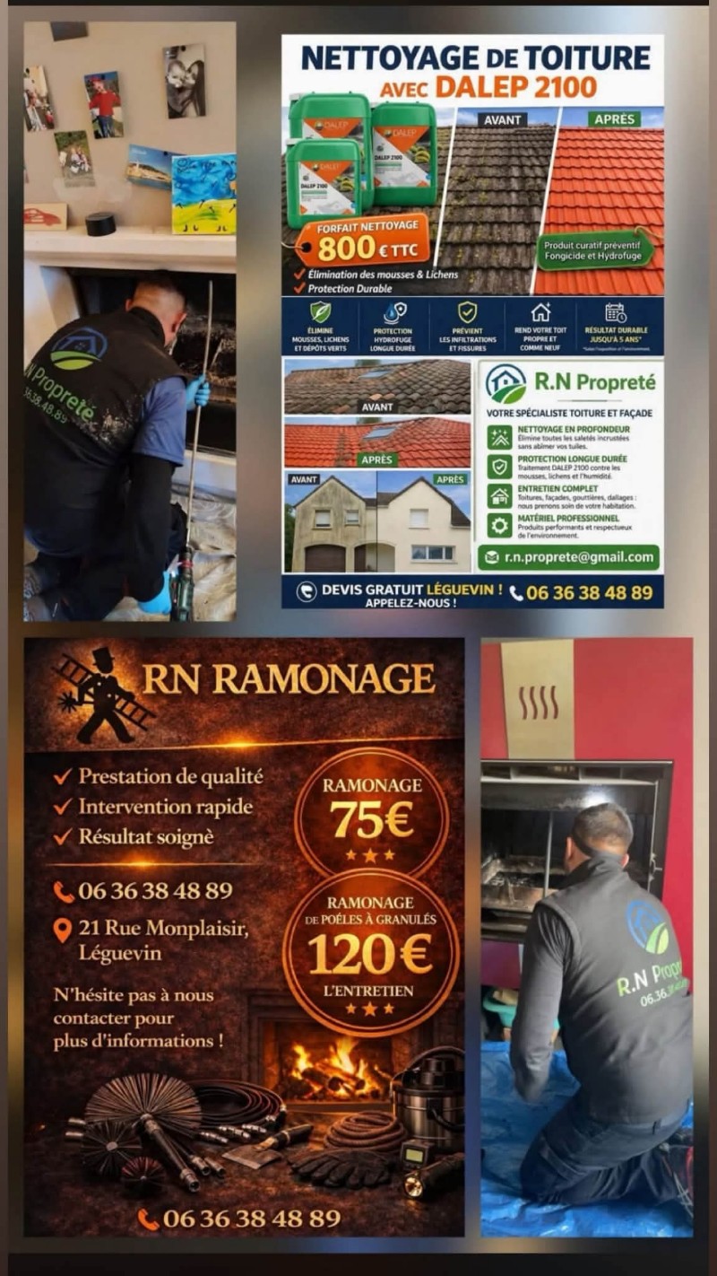 FORFAIT TOITURE 800€ TTC
Sponsorisé par DALEP
RAMONAGE 75€
ENTRETIEN POÊLE 120€
Vous pouvez nous trouver sur Google avec d’excellents retours clients. 🫡
➡️( RN ramonage & toiture )
N’hésitez pas à nous contacter, nous intervenons, 100 km autour de Toulouse, déplacement et devis gratuit 🚙😃
RN PROPRETE reste à votre disposition pour toute autre demande. ✌🏼
#Toiture #faitage #couvreur #nettoyage #peintre #ramonage